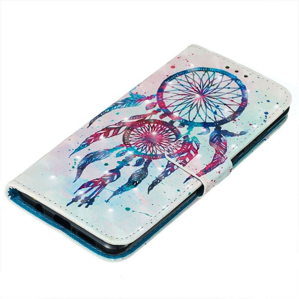 Leren Hoesje voor Xiaomi Redmi Note 8 Pro Aquarel Dromenvanger