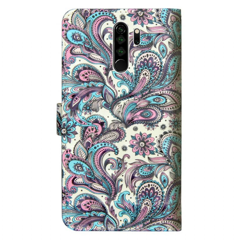 Leren Hoesje voor Xiaomi Redmi Note 8 Pro Bloemen Patronen