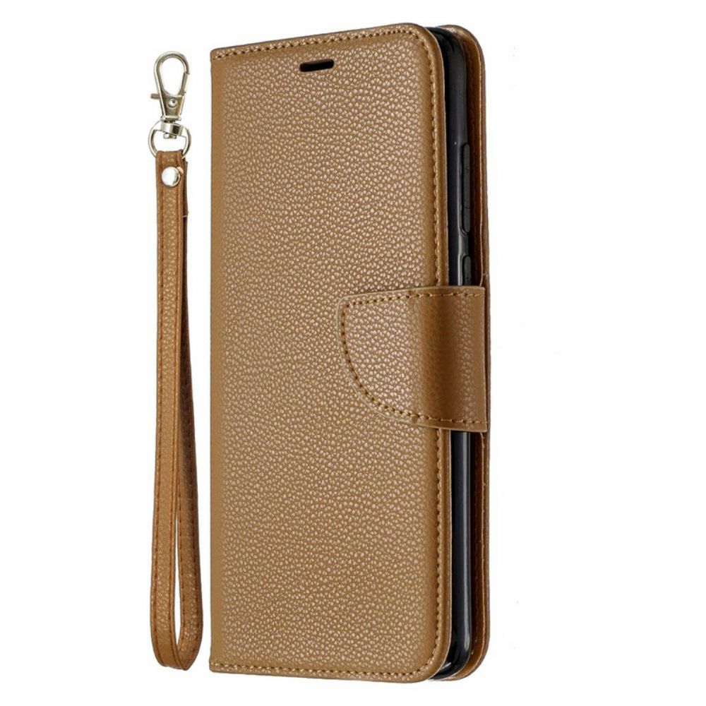 Leren Hoesje voor Xiaomi Redmi Note 8 Pro Folio-hoesje Litchi Flap Schuin