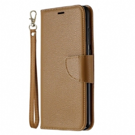 Leren Hoesje voor Xiaomi Redmi Note 8 Pro Folio-hoesje Litchi Flap Schuin