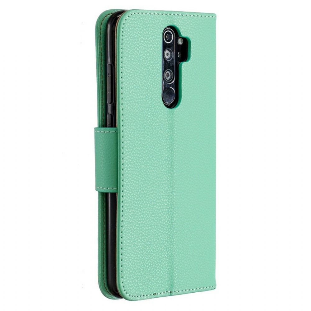 Leren Hoesje voor Xiaomi Redmi Note 8 Pro Folio-hoesje Litchi Flap Schuin