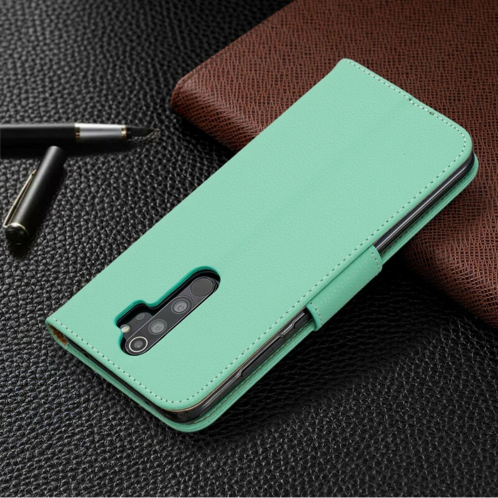 Leren Hoesje voor Xiaomi Redmi Note 8 Pro Folio-hoesje Litchi Flap Schuin