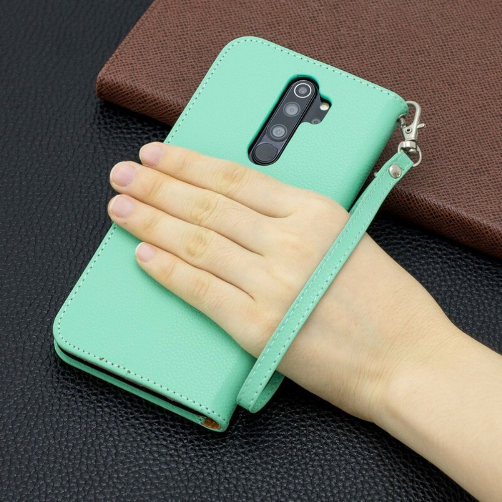 Leren Hoesje voor Xiaomi Redmi Note 8 Pro Folio-hoesje Litchi Flap Schuin