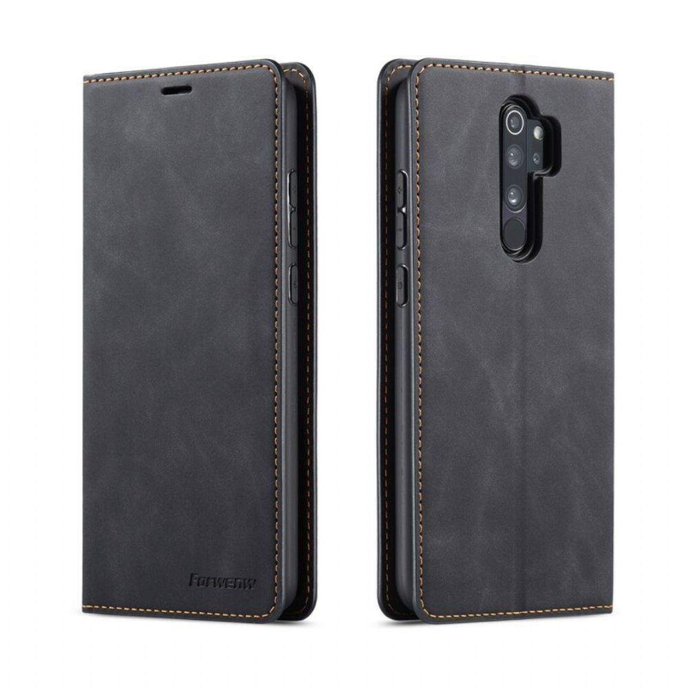 Leren Hoesje voor Xiaomi Redmi Note 8 Pro Lederen Effect Forwenw