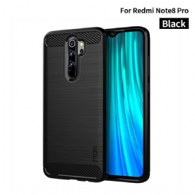 Telefoonhoesje voor Xiaomi Redmi Note 8 Pro Mofi Geborstelde Koolstofvezel