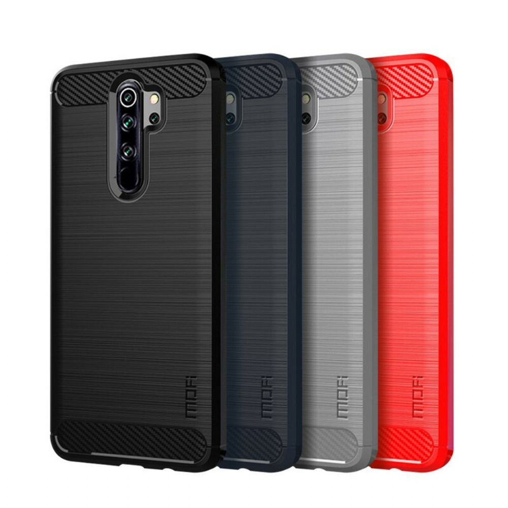 Telefoonhoesje voor Xiaomi Redmi Note 8 Pro Mofi Geborstelde Koolstofvezel