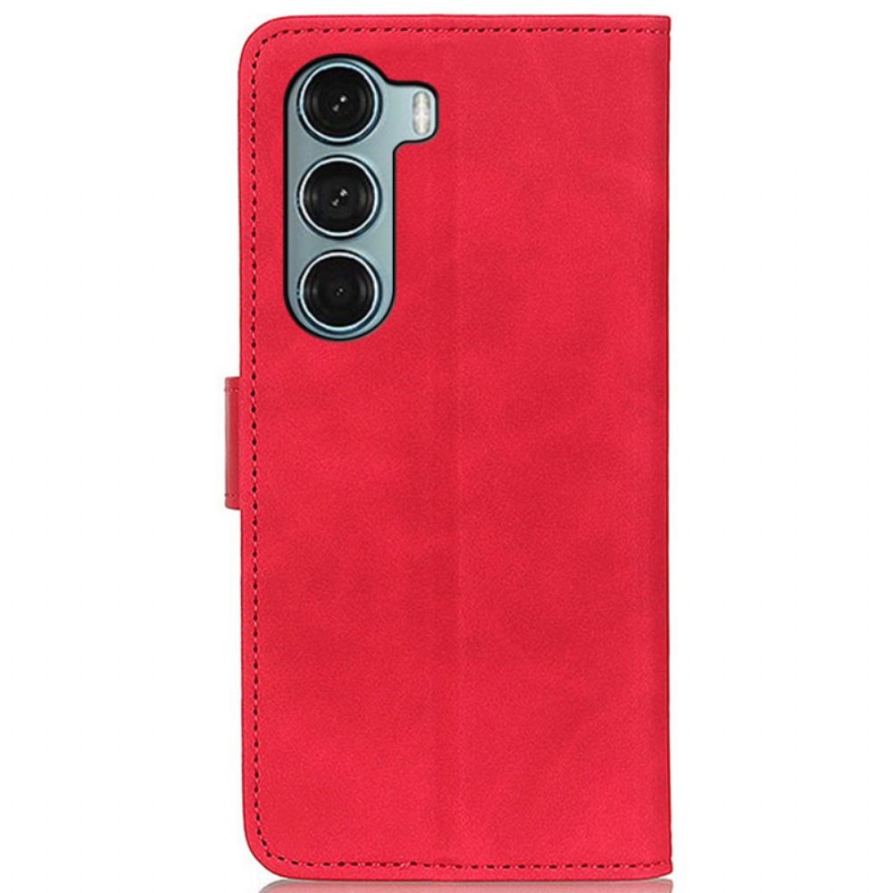 Flip Case voor Moto G200 5G Vintage Leereffect Khazneh