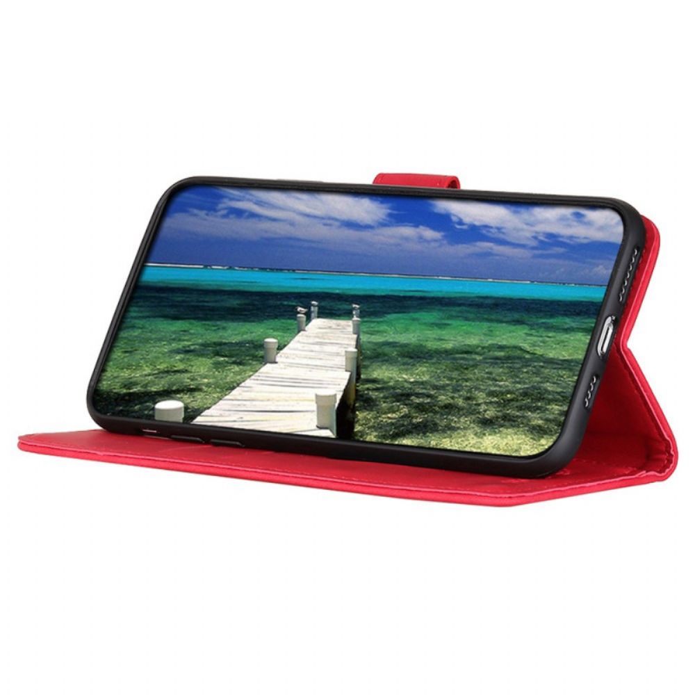 Flip Case voor Moto G200 5G Vintage Leereffect Khazneh