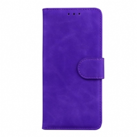 Leren Hoesje voor Moto G200 5G Zwart Leereffect