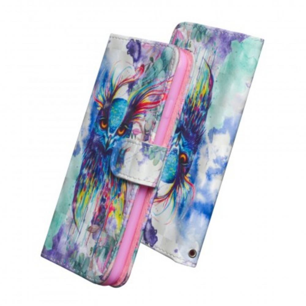 Folio-hoesje voor Huawei P Smart 2019 / Honor 10 Lite Aquarel Vogel