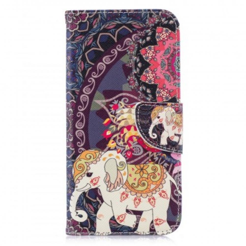 Folio-hoesje voor Huawei P Smart 2019 / Honor 10 Lite Etnische Olifantenmandala