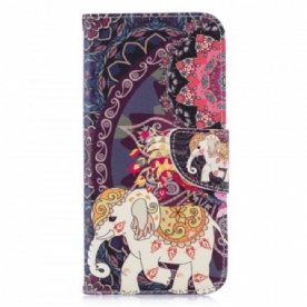 Folio-hoesje voor Huawei P Smart 2019 / Honor 10 Lite Etnische Olifantenmandala