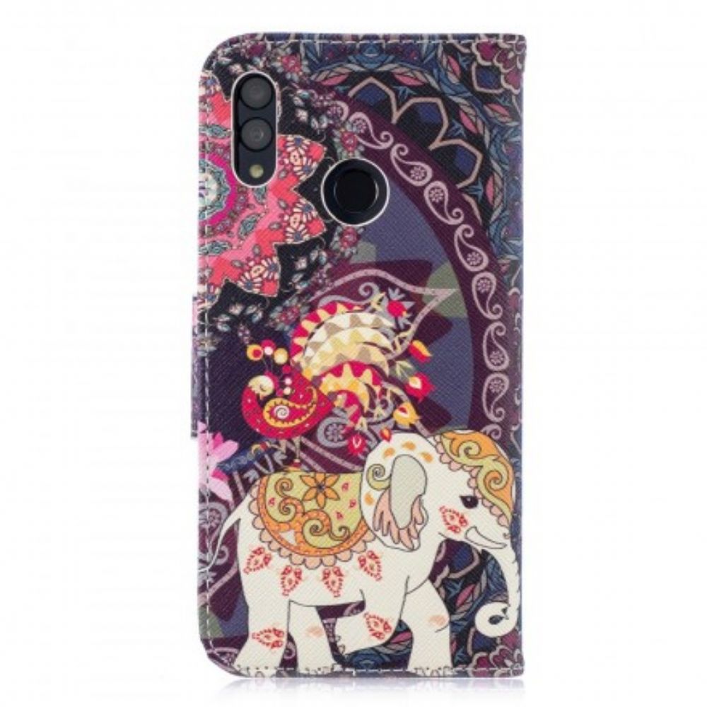 Folio-hoesje voor Huawei P Smart 2019 / Honor 10 Lite Etnische Olifantenmandala