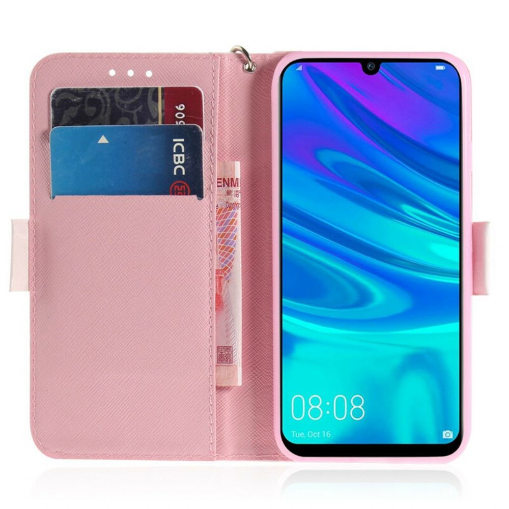 Folio-hoesje voor Huawei P Smart 2019 / Honor 10 Lite Met Ketting Thong Hamsters