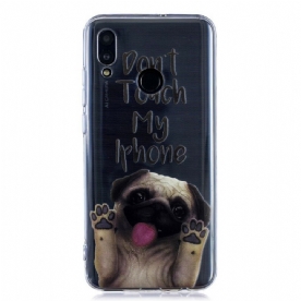 Telefoonhoesje voor Huawei P Smart 2019 / Honor 10 Lite Raak Mijn Telefoonhond Niet Aan