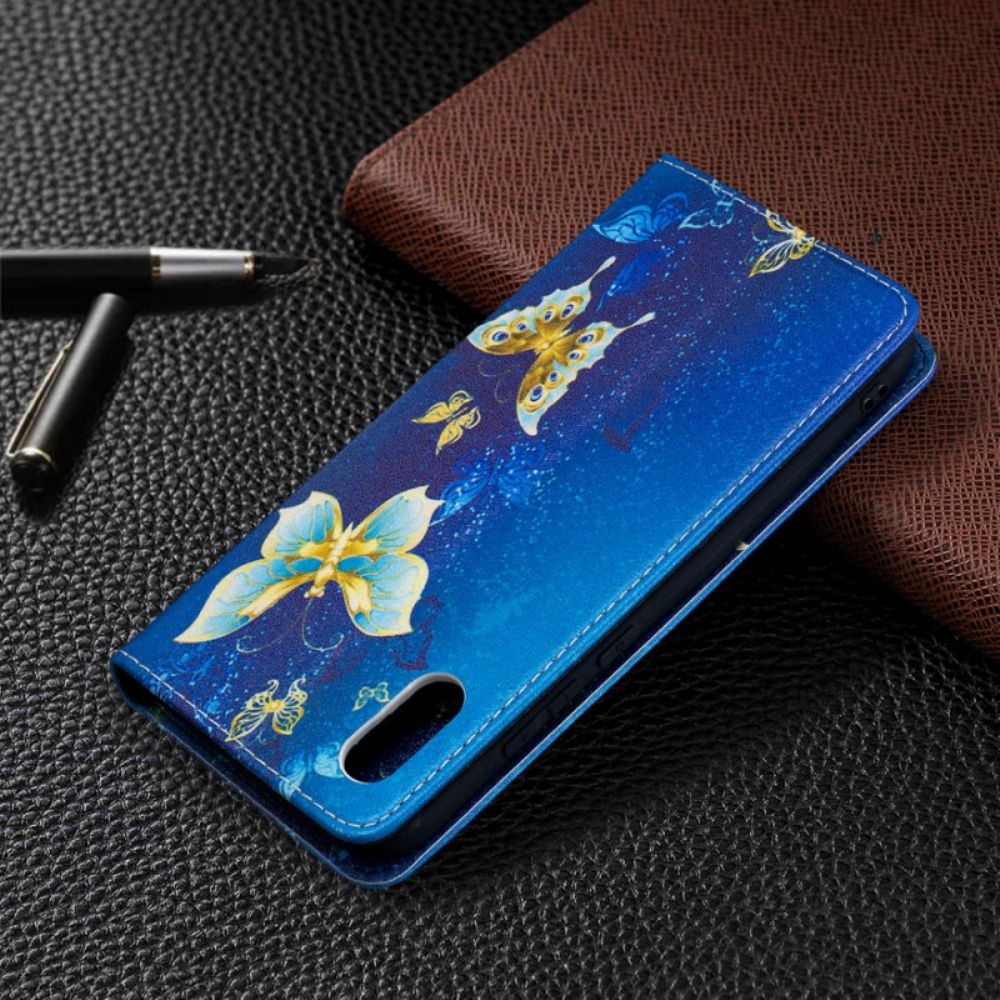 Bescherming Hoesje voor Xiaomi Redmi 9A Folio-hoesje Blauwe Vlinders