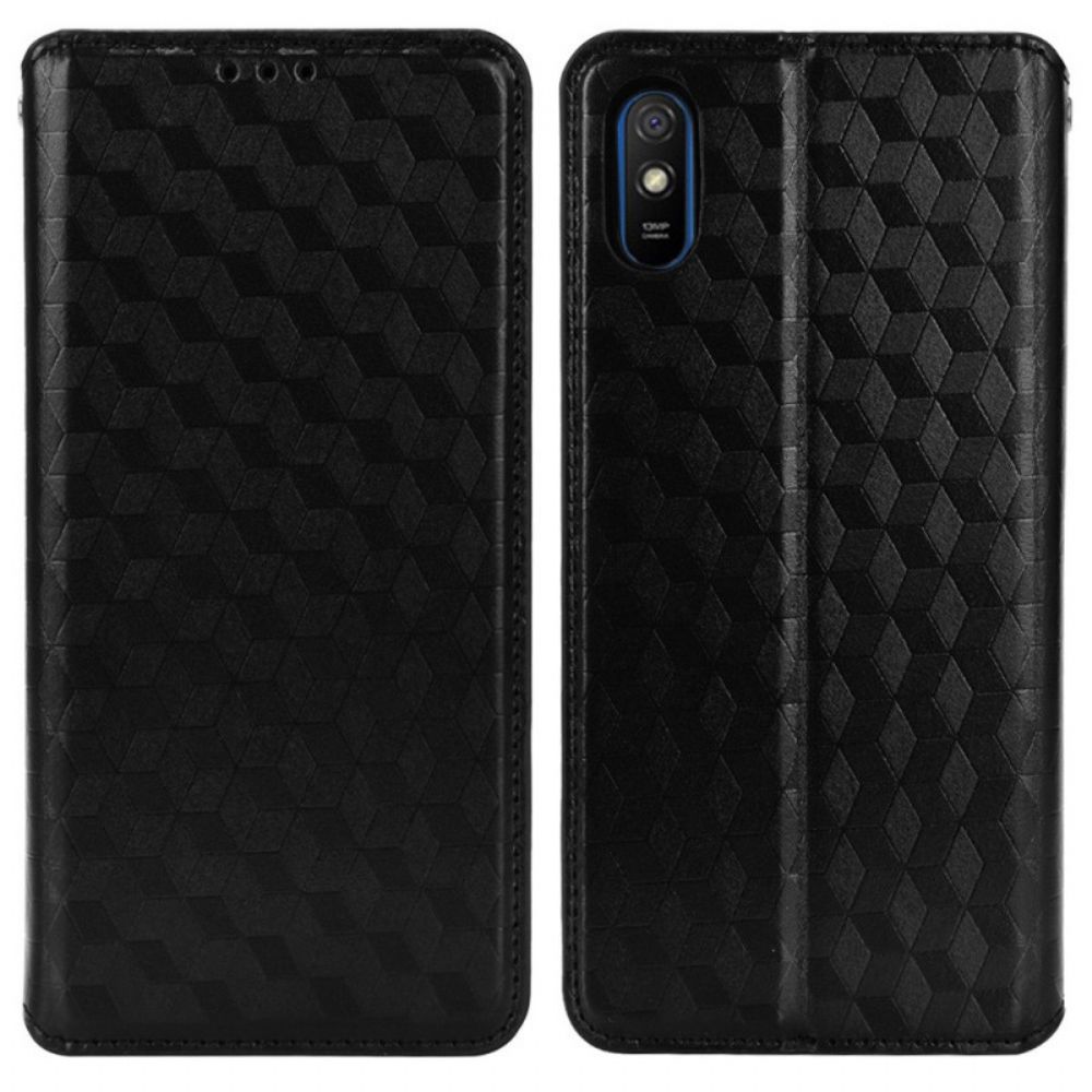 Bescherming Hoesje voor Xiaomi Redmi 9A Folio-hoesje Diamant Leder Effect