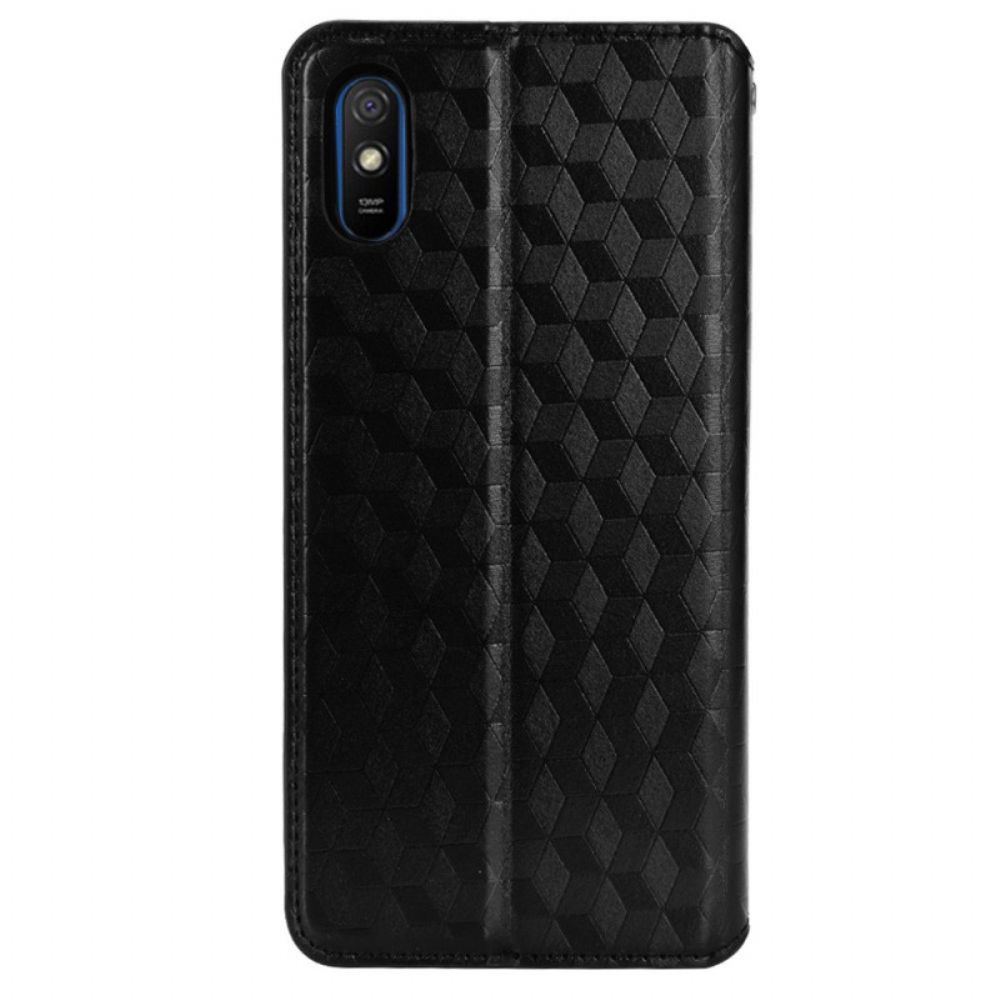 Bescherming Hoesje voor Xiaomi Redmi 9A Folio-hoesje Diamant Leder Effect