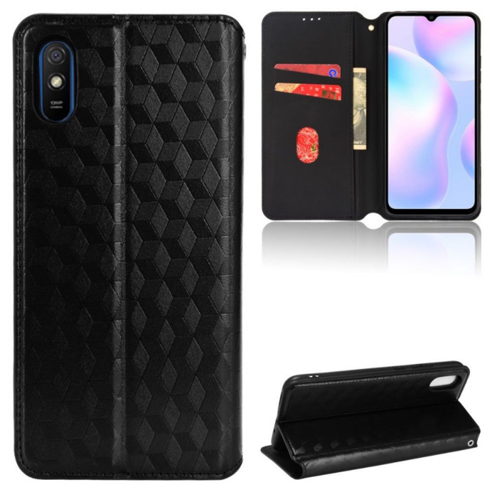 Bescherming Hoesje voor Xiaomi Redmi 9A Folio-hoesje Diamant Leder Effect