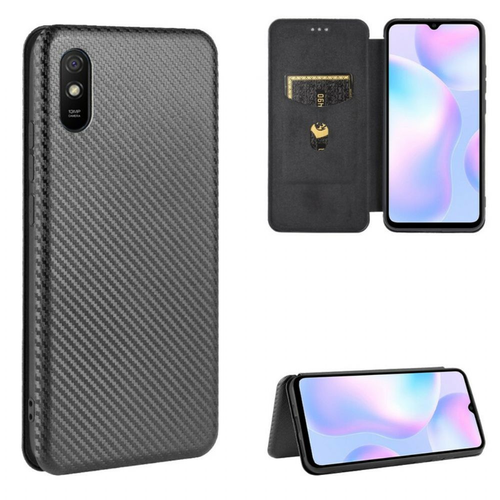 Bescherming Hoesje voor Xiaomi Redmi 9A Folio-hoesje Gekleurde Carbon Silicone