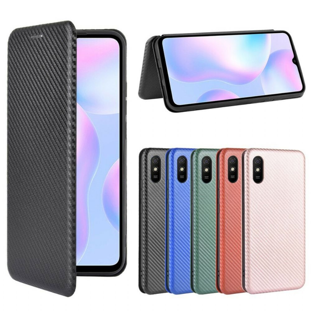 Bescherming Hoesje voor Xiaomi Redmi 9A Folio-hoesje Gekleurde Carbon Silicone