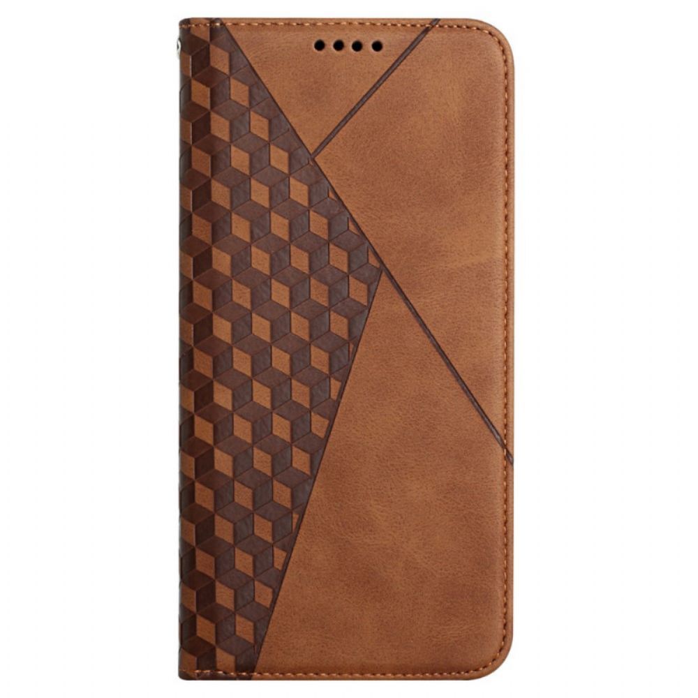 Bescherming Hoesje voor Xiaomi Redmi 9A Folio-hoesje Geo Leereffect