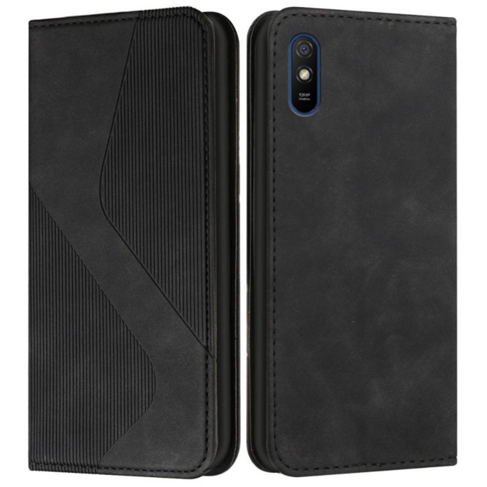 Bescherming Hoesje voor Xiaomi Redmi 9A Folio-hoesje S-design Lederen Stijl