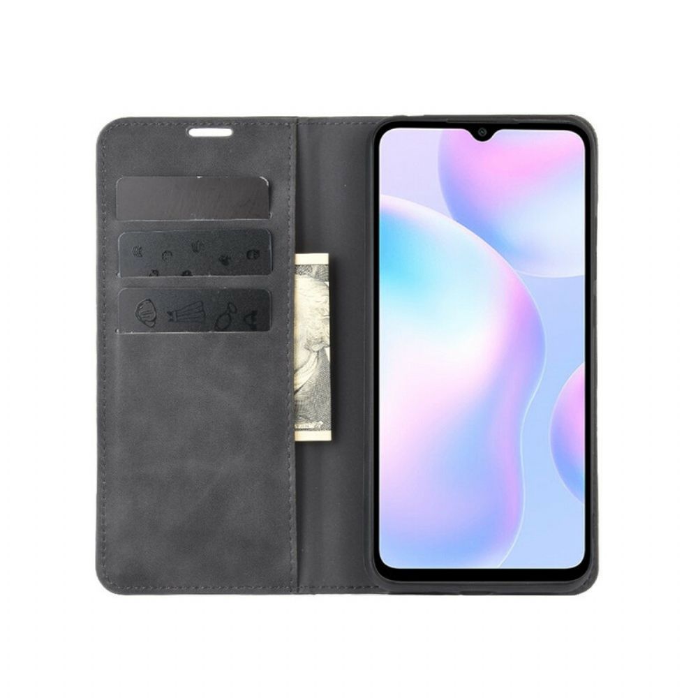 Bescherming Hoesje voor Xiaomi Redmi 9A Folio-hoesje Zacht Leereffect