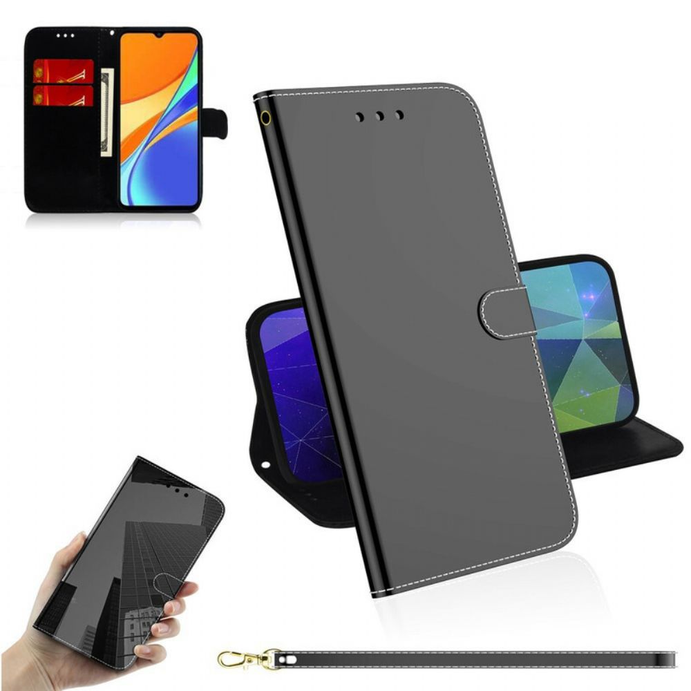 Flip Case voor Xiaomi Redmi 9A Spiegelkap Van Kunstleer