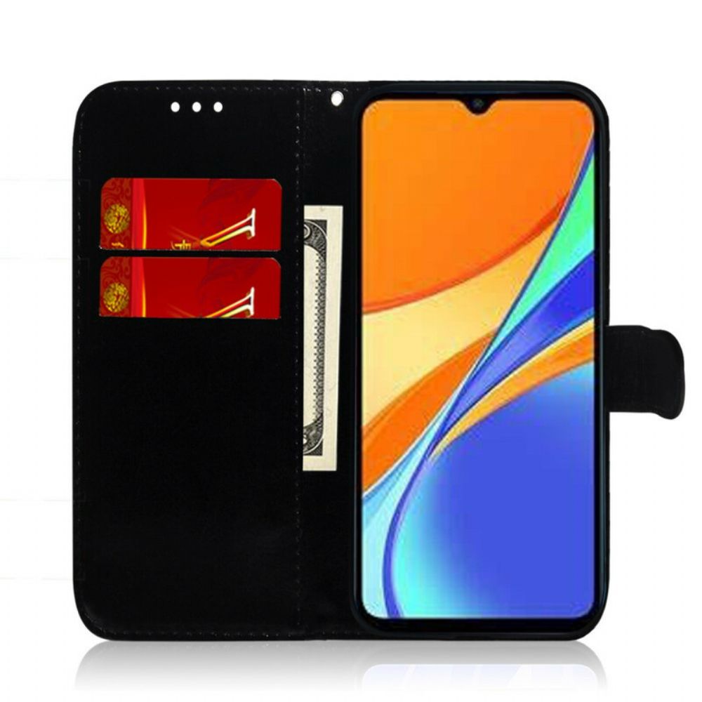 Flip Case voor Xiaomi Redmi 9A Spiegelkap Van Kunstleer