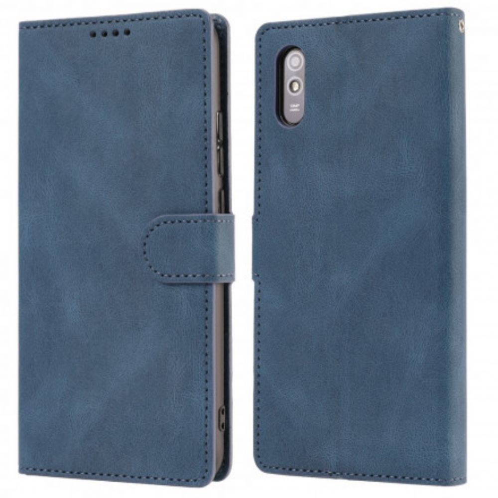 Folio-hoesje voor Xiaomi Redmi 9A Mat Oppervlak Leereffect