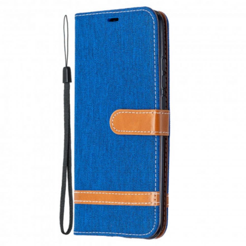 Folio-hoesje voor Xiaomi Redmi 9A Met Ketting Band Met Stof En Leereffect