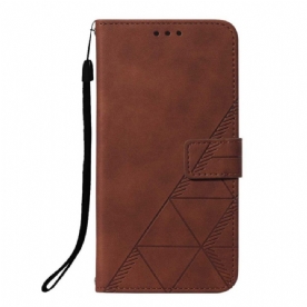 Folio-hoesje voor Xiaomi Redmi 9A Piramide Leereffect