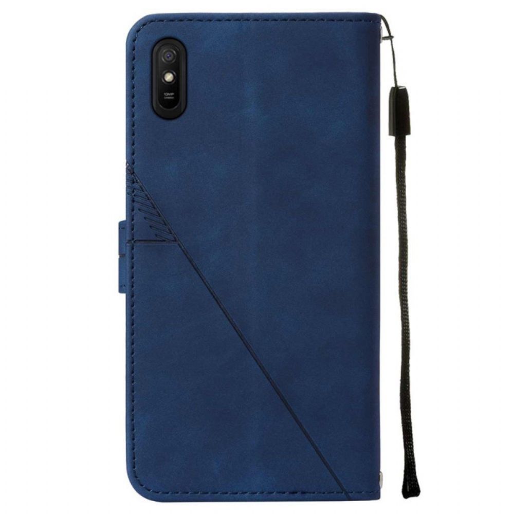 Folio-hoesje voor Xiaomi Redmi 9A Piramide Leereffect