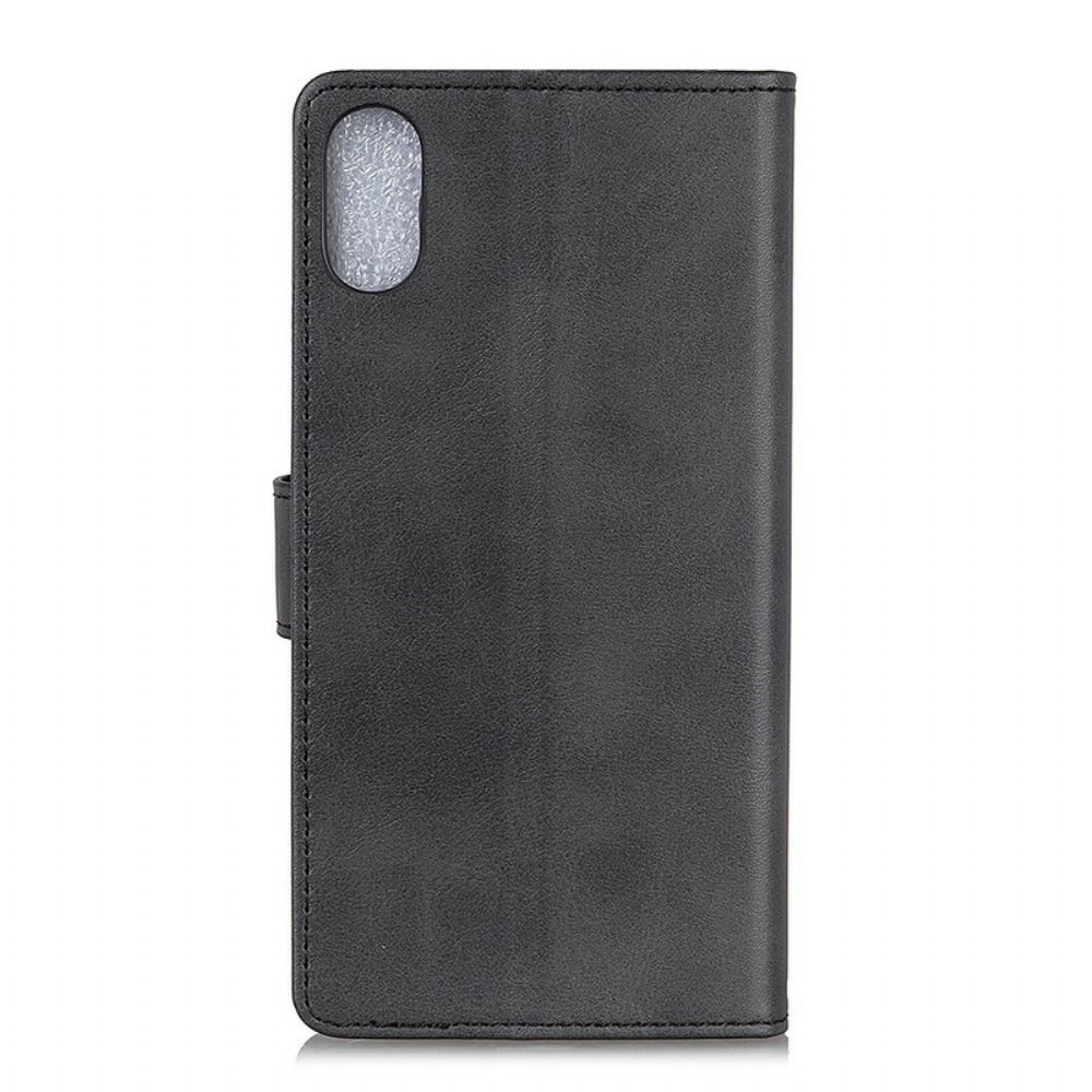 Folio-hoesje voor Xiaomi Redmi 9A Retro Mat Leereffect