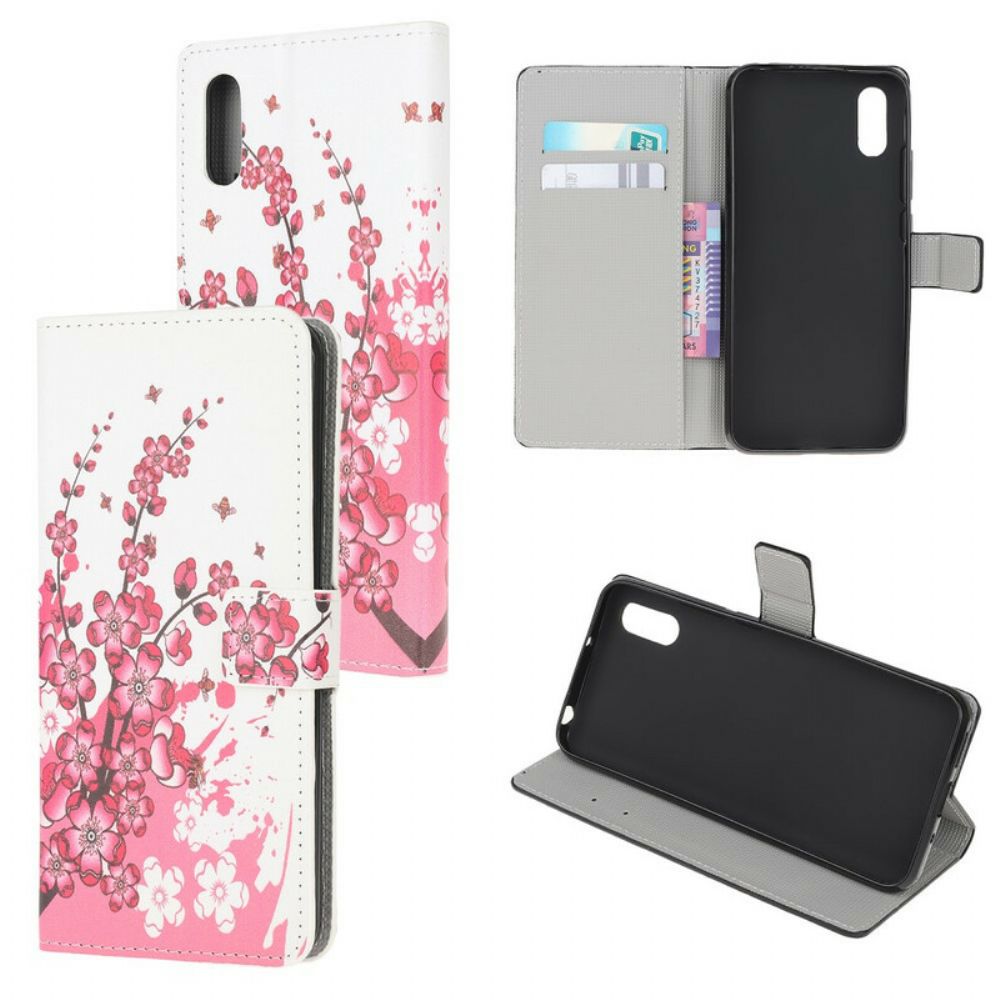 Folio-hoesje voor Xiaomi Redmi 9A Tropische Bloemen