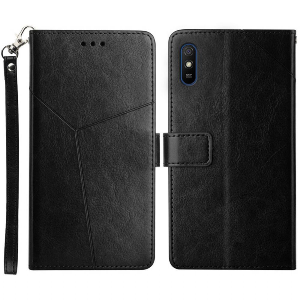 Folio-hoesje voor Xiaomi Redmi 9A Y Design Geo Lederen Stijl