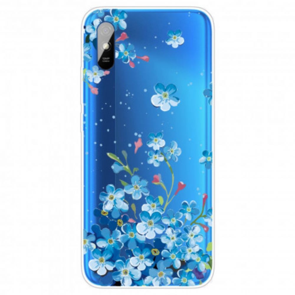 Hoesje voor Xiaomi Redmi 9A Boeket Blauwe Bloemen