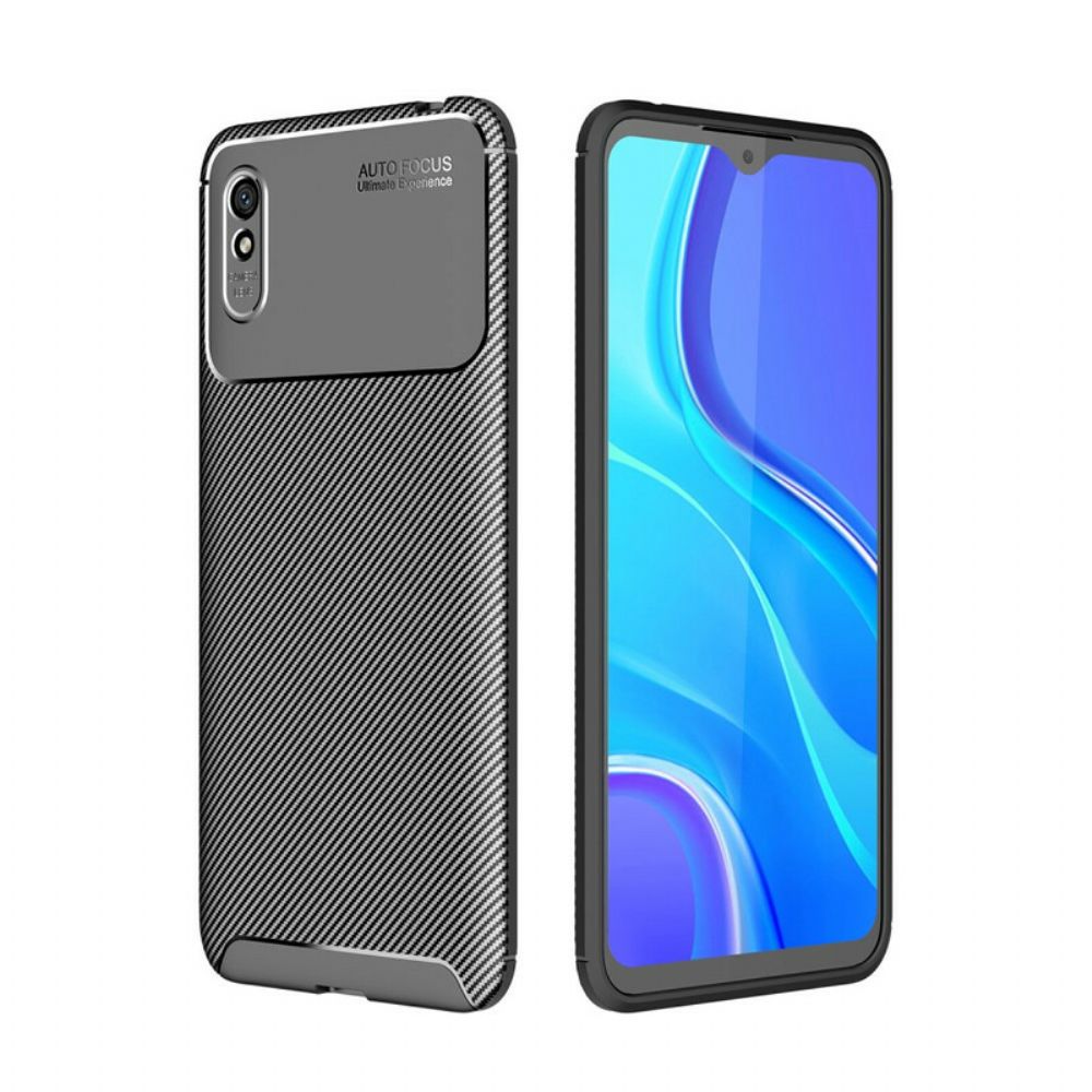 Hoesje voor Xiaomi Redmi 9A Koolstofvezelslang