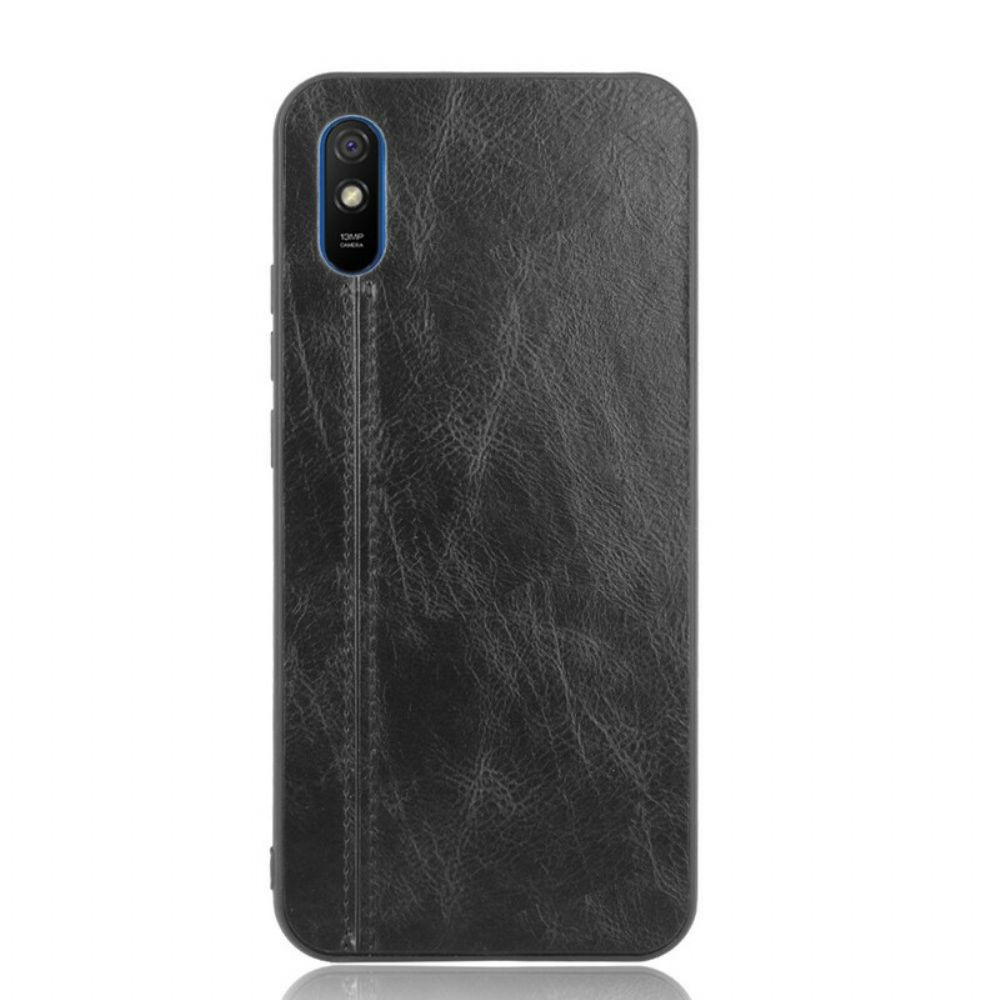 Hoesje voor Xiaomi Redmi 9A Naad Leereffect