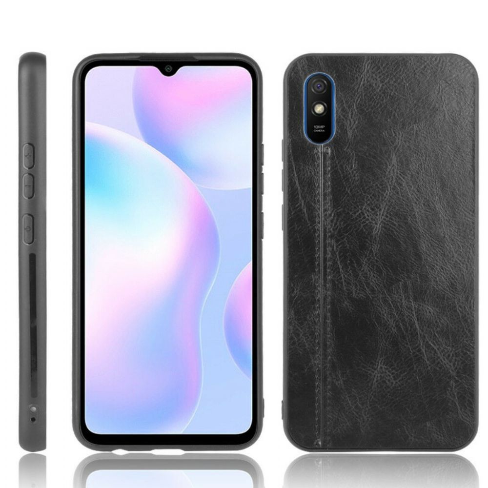 Hoesje voor Xiaomi Redmi 9A Naad Leereffect