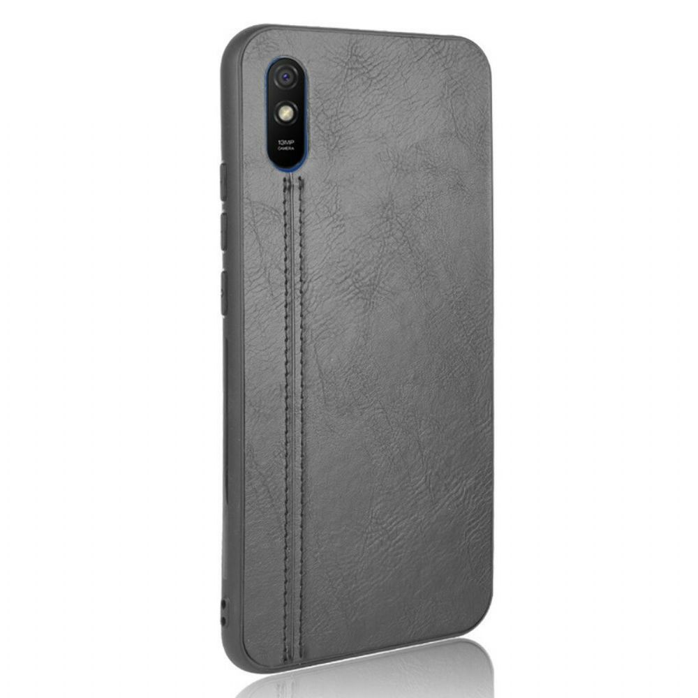 Hoesje voor Xiaomi Redmi 9A Naad Leereffect