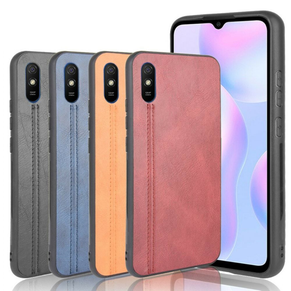 Hoesje voor Xiaomi Redmi 9A Naad Leereffect