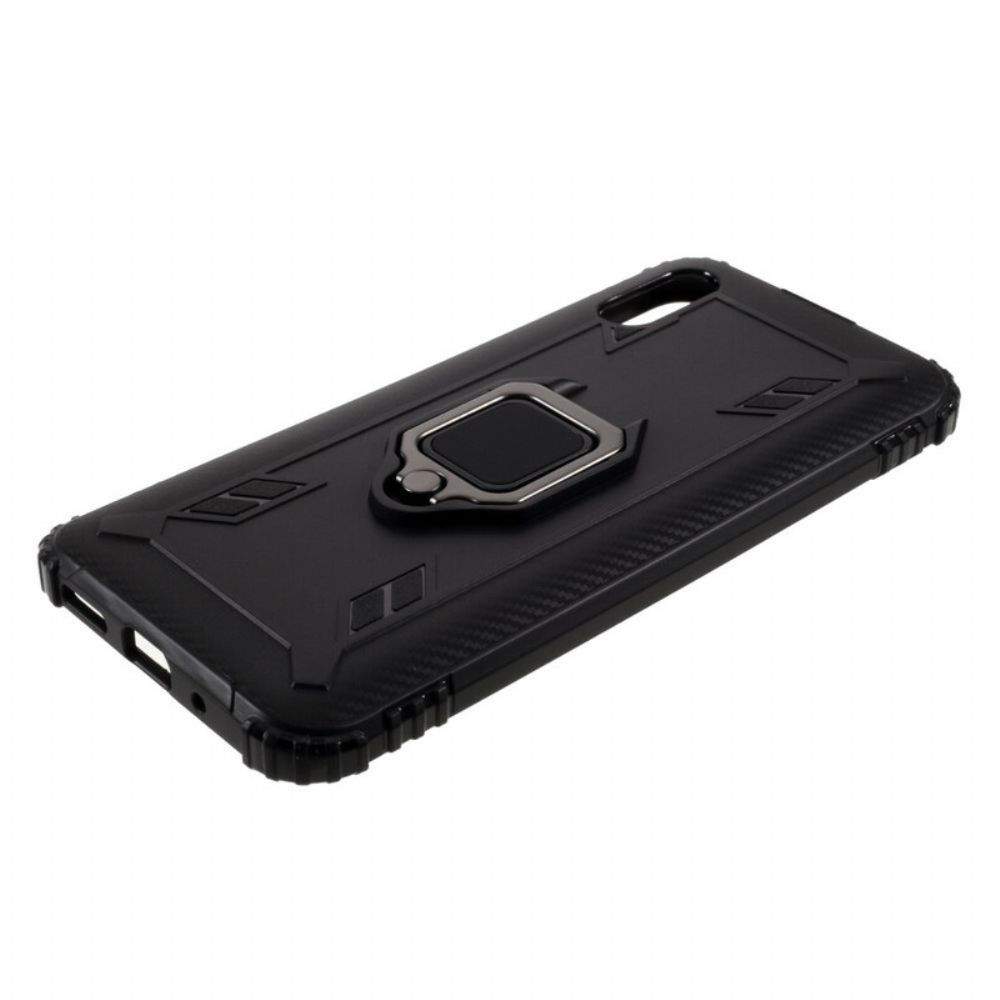 Hoesje voor Xiaomi Redmi 9A Ringstijl Koolstofvezel