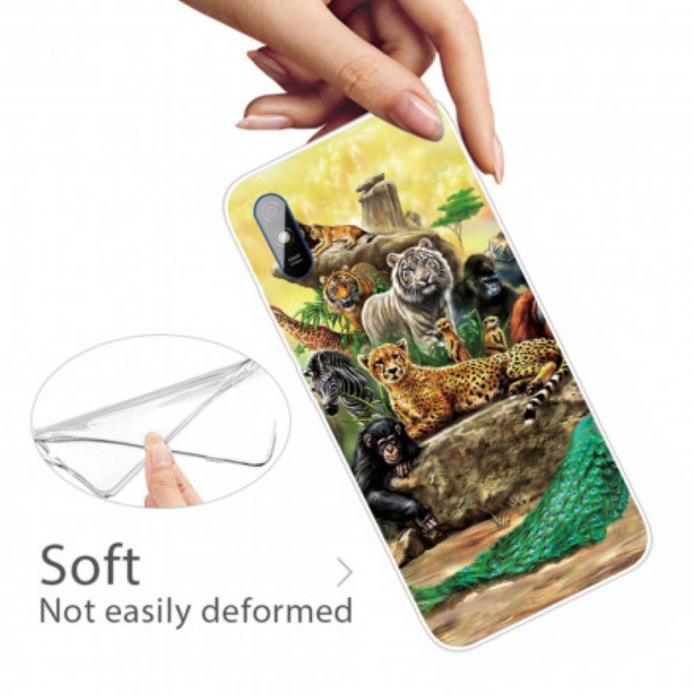 Hoesje voor Xiaomi Redmi 9A Safaridieren