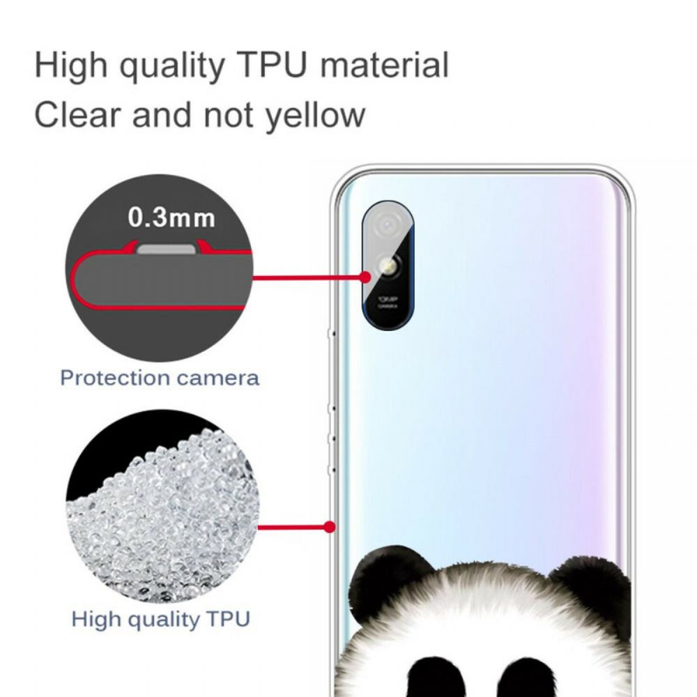 Hoesje voor Xiaomi Redmi 9A Transparante Panda