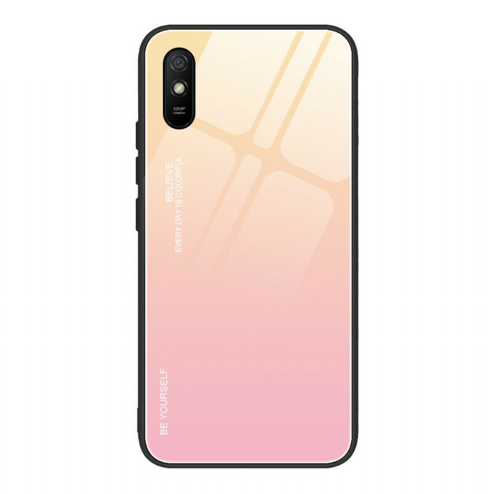 Hoesje voor Xiaomi Redmi 9A Wees Jezelf Van Gehard Glas