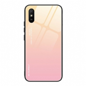 Hoesje voor Xiaomi Redmi 9A Wees Jezelf Van Gehard Glas