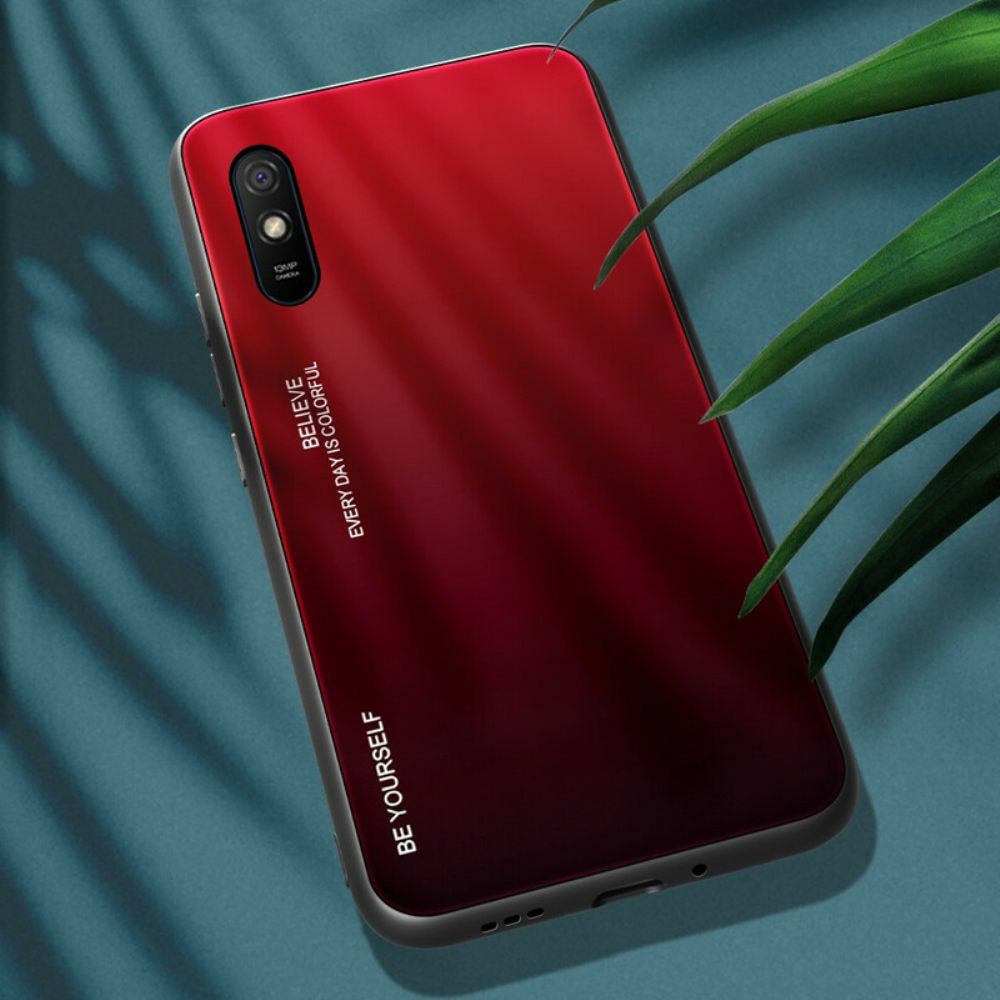 Hoesje voor Xiaomi Redmi 9A Wees Jezelf Van Gehard Glas