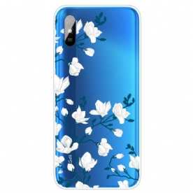 Hoesje voor Xiaomi Redmi 9A Witte Bloemen